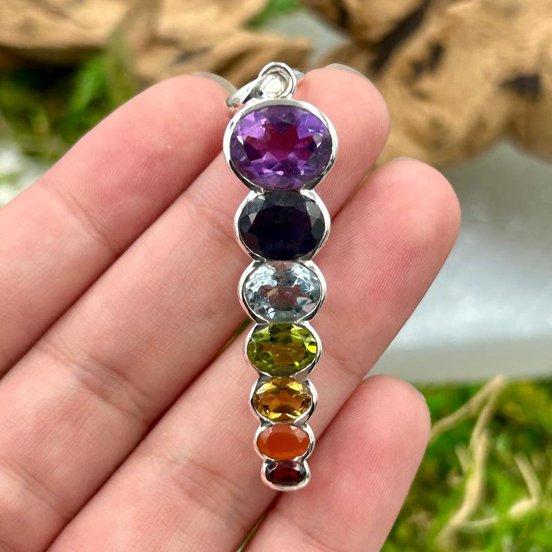 Multi-Faceted Chakra Pendants || .925 Sterling Silver-Nature's Treasures