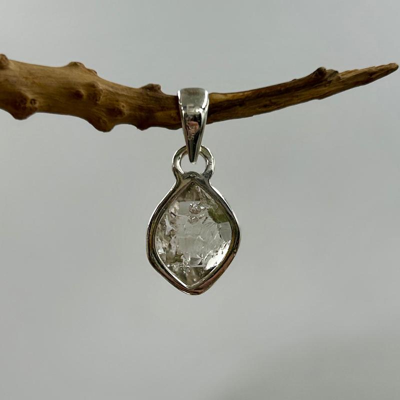 Multi-Faceted Herkimer Diamond Pendants || .925 Sterling Silver-Nature's Treasures