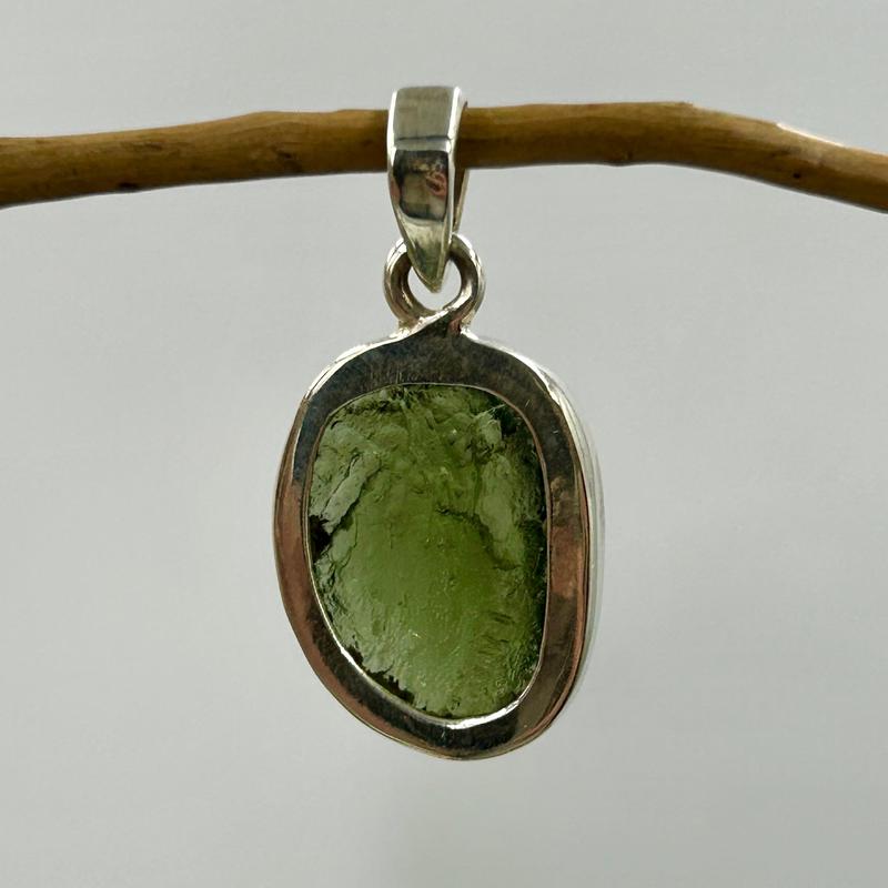 Multi-Faceted Moldavite Prime Pendant || .925 Sterling Silver-Nature's Treasures