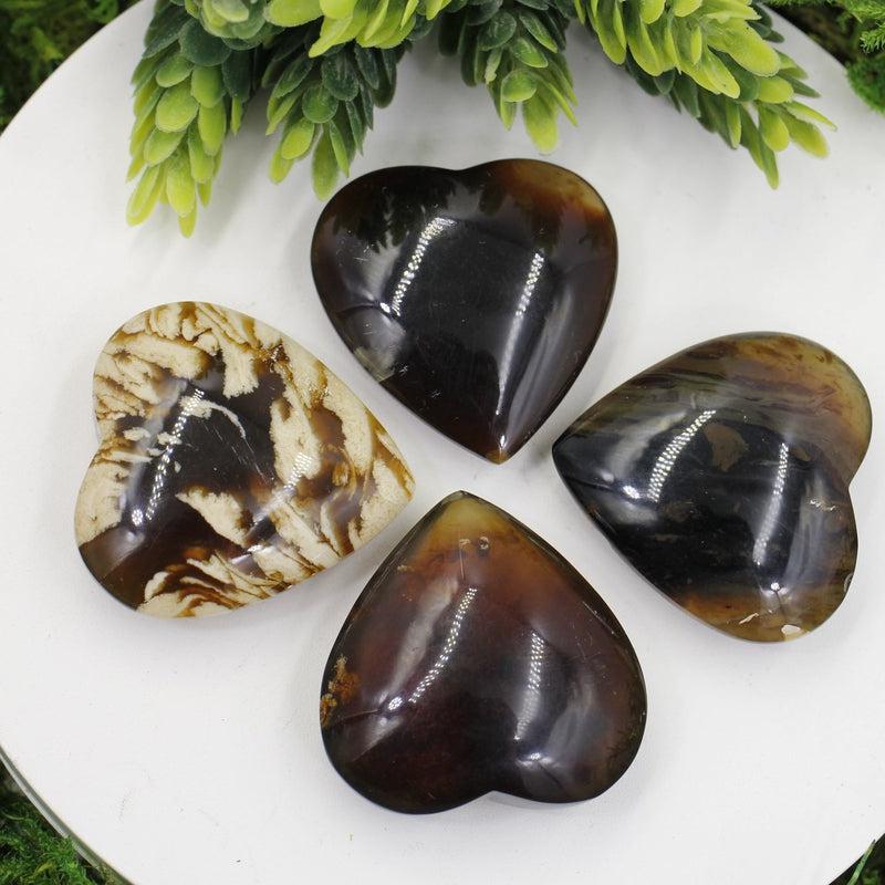 Natural Amber Pocket Heart 40 MM || Protection, Cleansing || Indonesia-Nature's Treasures