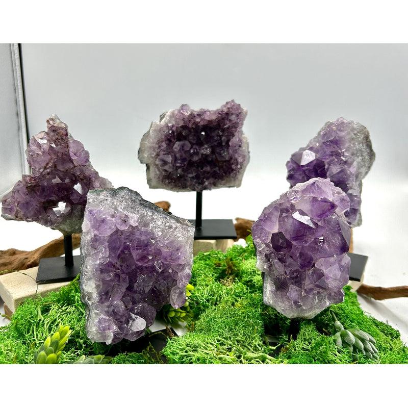 Natural Amethyst Clusters On Pins || Cleansing, Spiritual Guidance || Brazil-Nature's Treasures