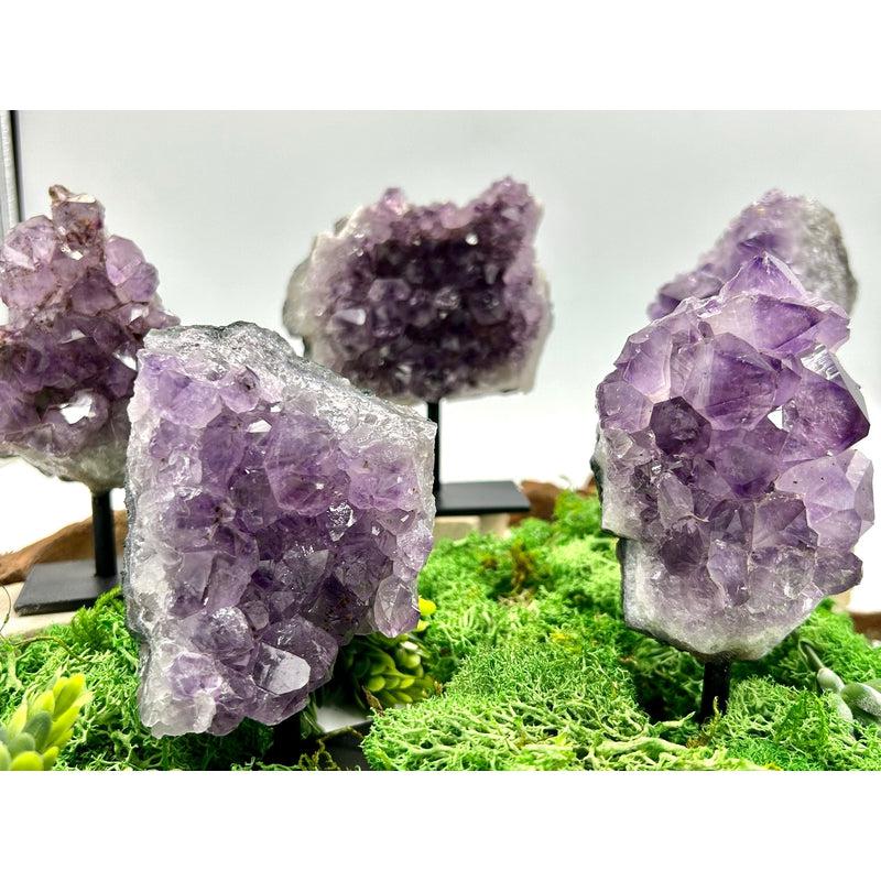 Natural Amethyst Clusters On Pins || Cleansing, Spiritual Guidance || Brazil-Nature's Treasures