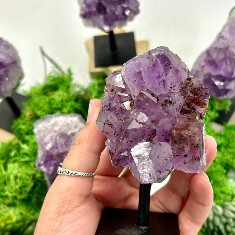 Natural Amethyst Clusters On Pins || Cleansing, Spiritual Guidance || Brazil-Nature's Treasures