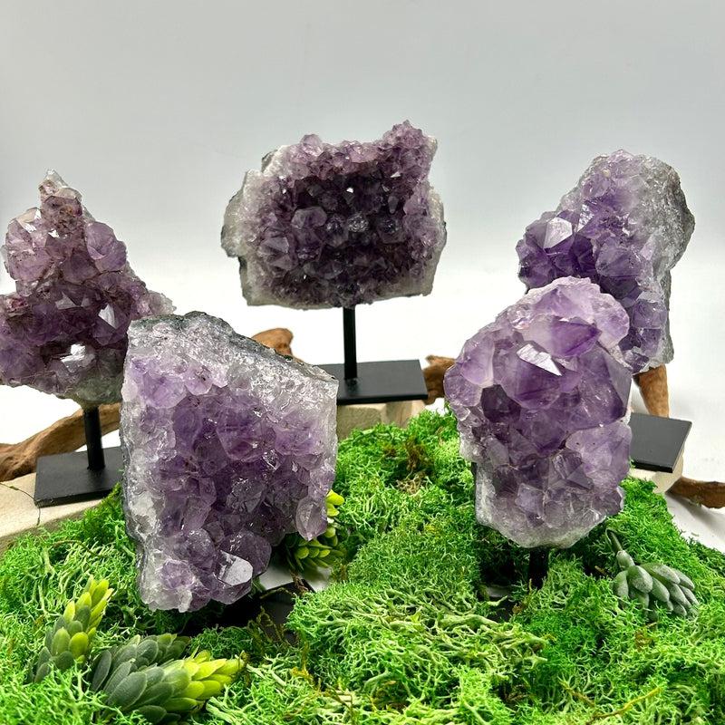 Natural Amethyst Clusters On Pins || Cleansing, Spiritual Guidance || Brazil-Nature's Treasures