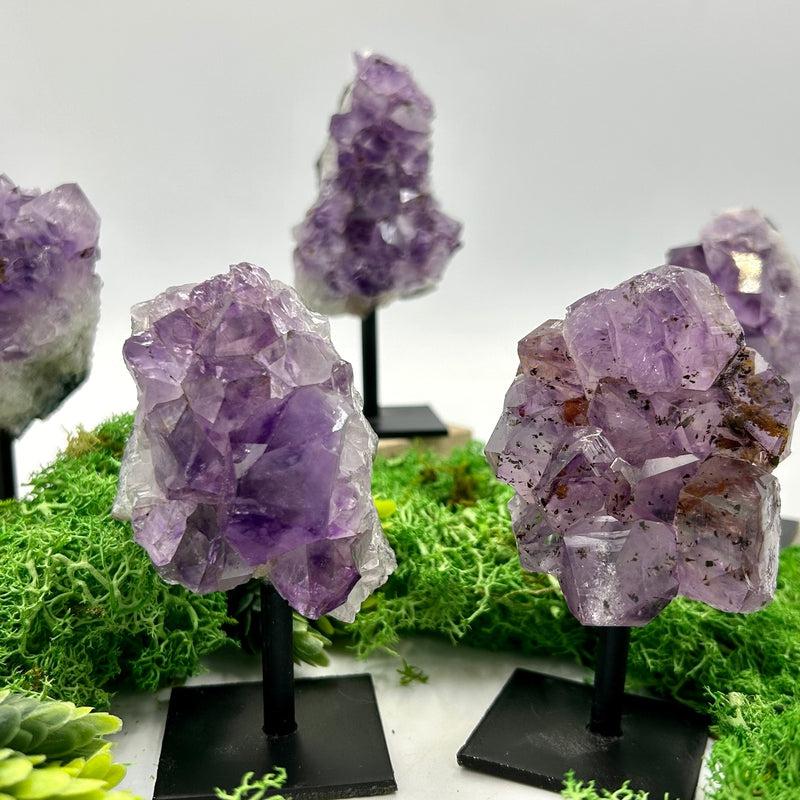 Natural Amethyst Clusters On Pins || Cleansing, Spiritual Guidance || Brazil-Nature's Treasures