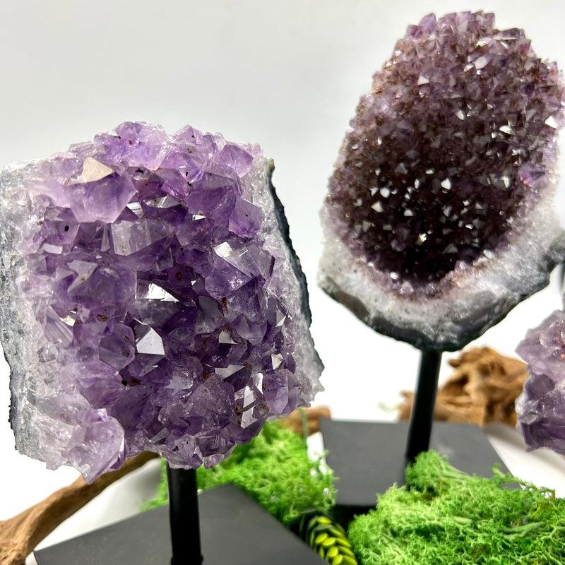 Natural Amethyst Clusters On Pins || Protection, Spiritual Healing || Brazil-Nature's Treasures