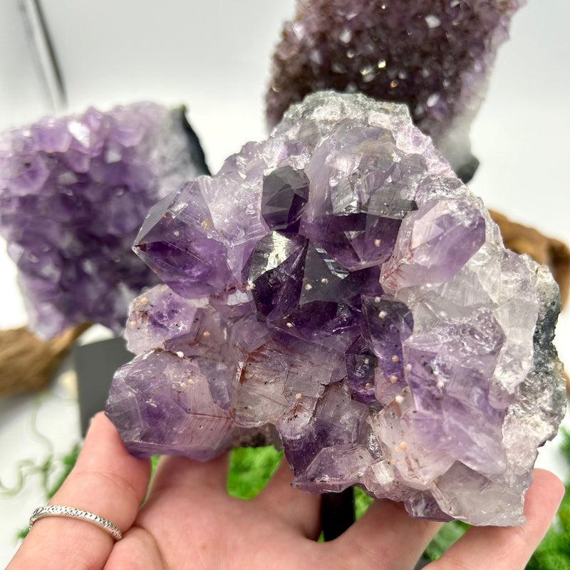 Natural Amethyst Clusters On Pins || Protection, Spiritual Healing || Brazil-Nature's Treasures