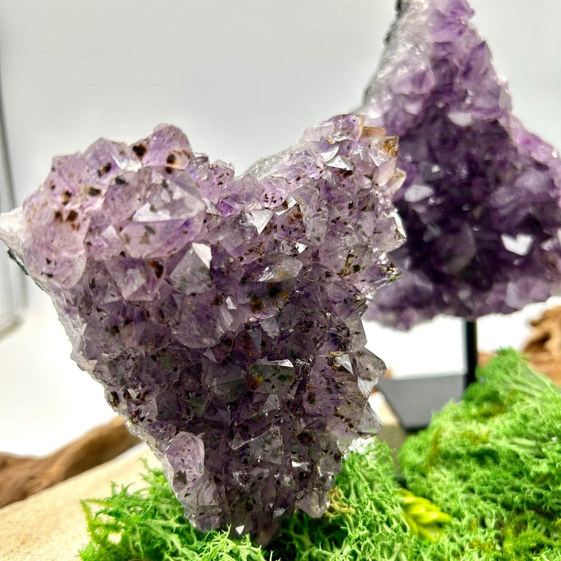 Natural Amethyst Clusters On Pins || Protection, Spiritual Healing || Brazil-Nature's Treasures
