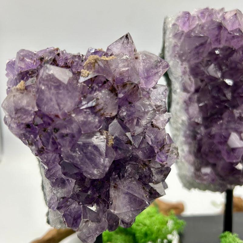 Natural Amethyst Clusters On Pins || Protection, Spiritual Healing || Brazil-Nature's Treasures