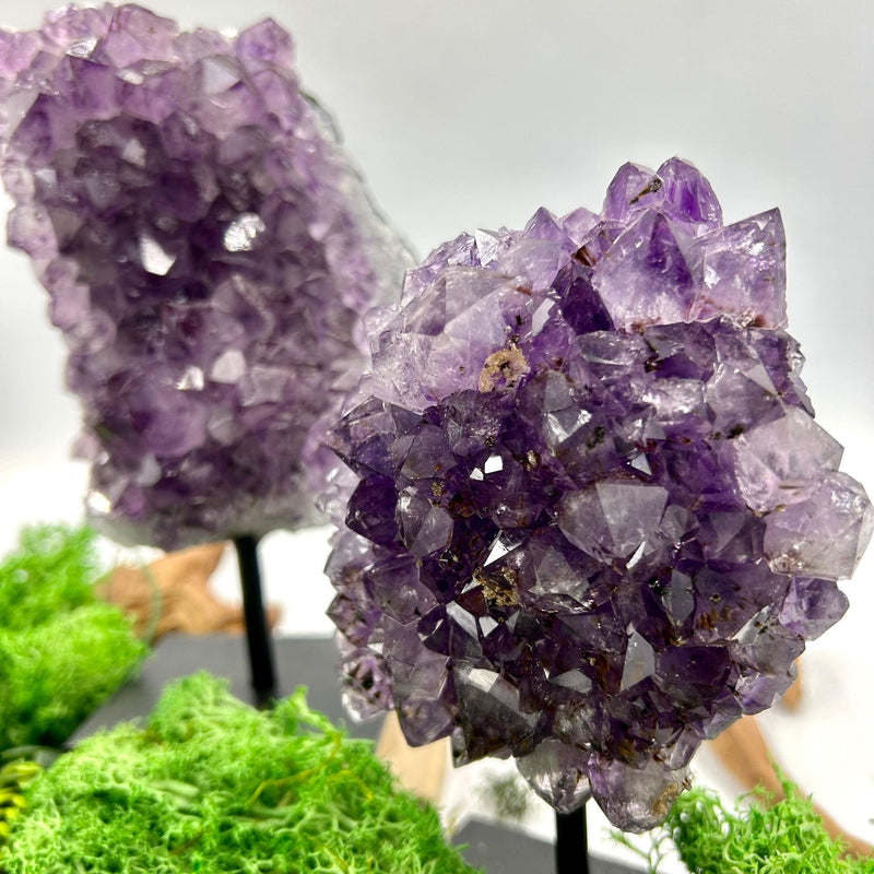 Natural Amethyst Clusters On Pins || Protection, Spiritual Healing || Brazil-Nature's Treasures