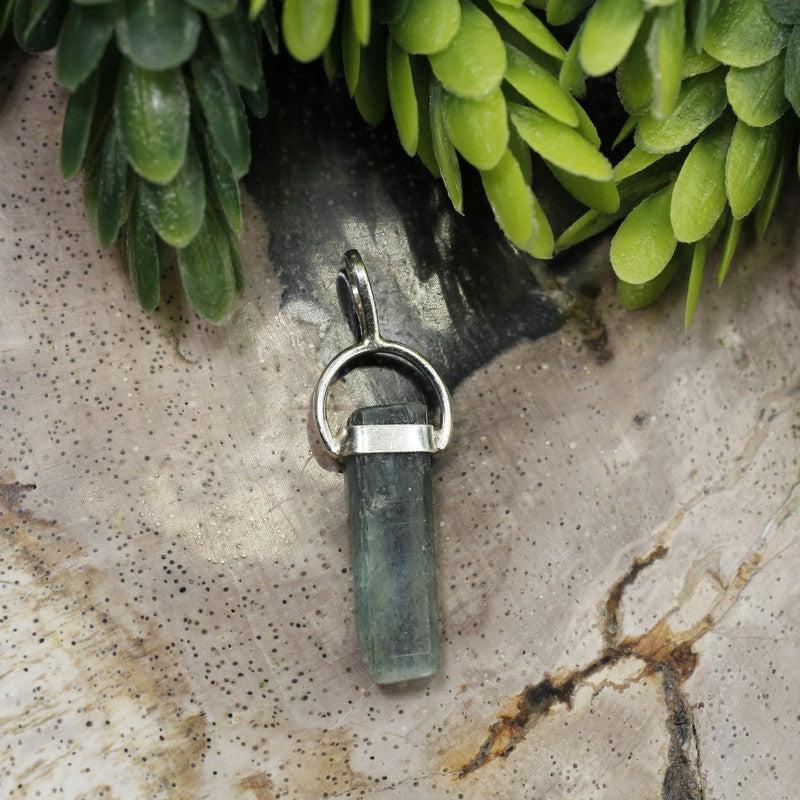 Natural Aquamarine Raw Pendant || .925 Sterling Silver-Nature's Treasures