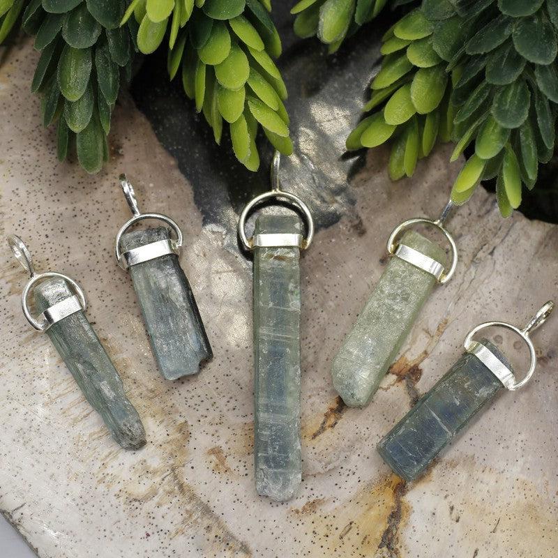 Natural Aquamarine Raw Pendant || .925 Sterling Silver-Nature's Treasures