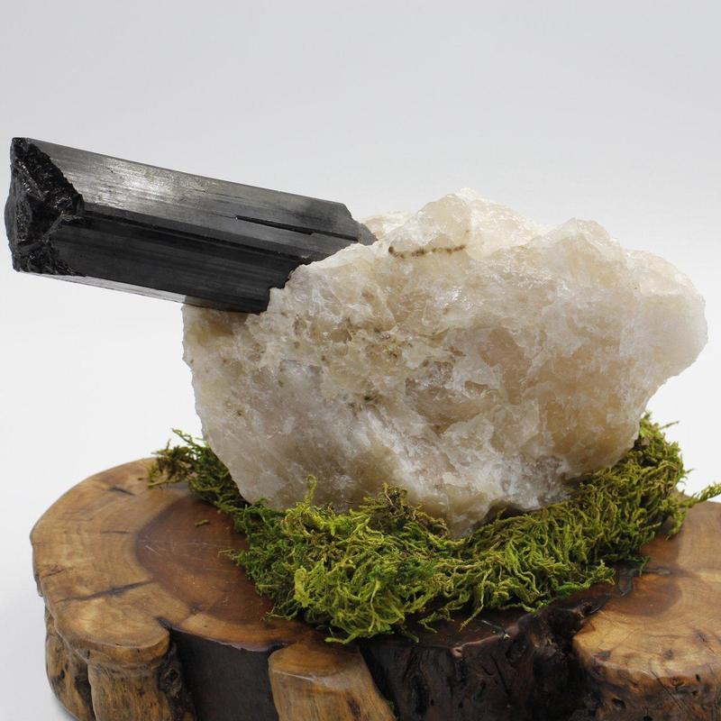 Natural Black Tourmaline On Matrix Specimen || Brazil-Nature's Treasures