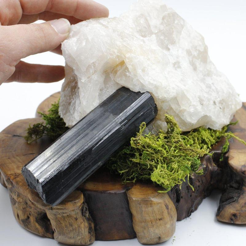 Natural Black Tourmaline On Matrix Specimen || Brazil-Nature's Treasures