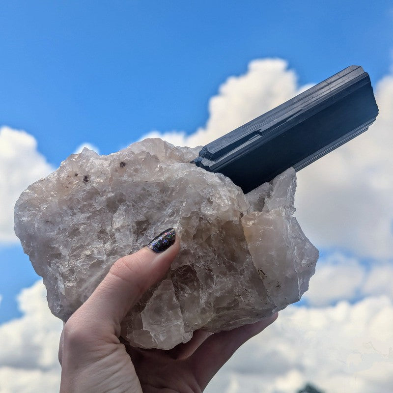 Natural Black Tourmaline On Matrix Specimen || Brazil-Nature's Treasures