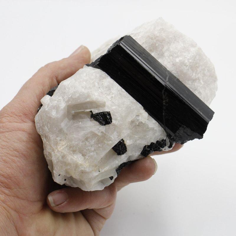 Natural Black Tourmaline On Quartz Matrix || Specimen Piece || Brazil-Nature's Treasures