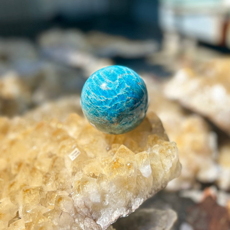 Natural Blue Apatite Spheres || Communication || Madagascar-Nature's Treasures