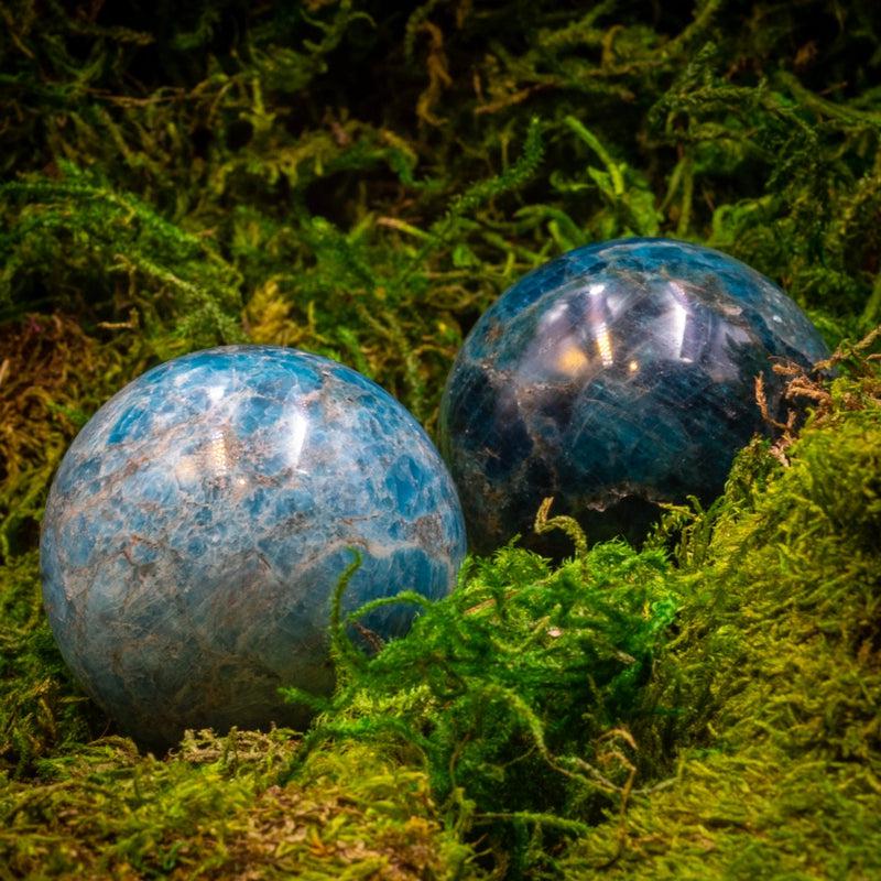 Natural Blue Apatite Spheres || Communication || Madagascar-Nature's Treasures