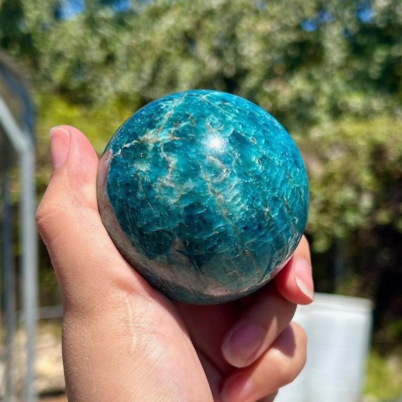 Natural Blue Apatite Spheres || Communication || Madagascar-Nature's Treasures