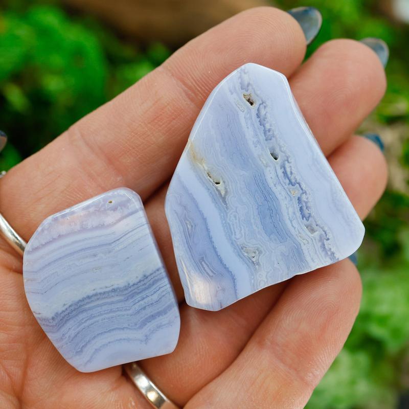 Natural Blue Lace Agate Mini Slabs-Nature's Treasures