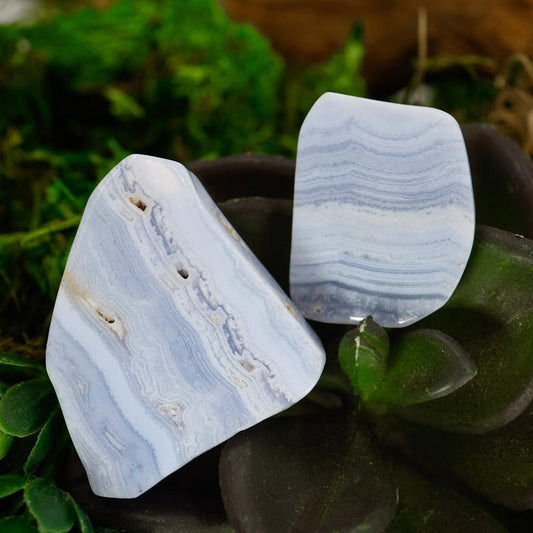 Natural Blue Lace Agate Mini Slabs-Nature's Treasures