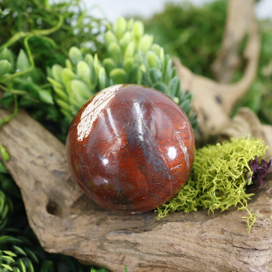 Natural Brecciated Red Jasper Spheres || Mental Clarity-Nature's Treasures