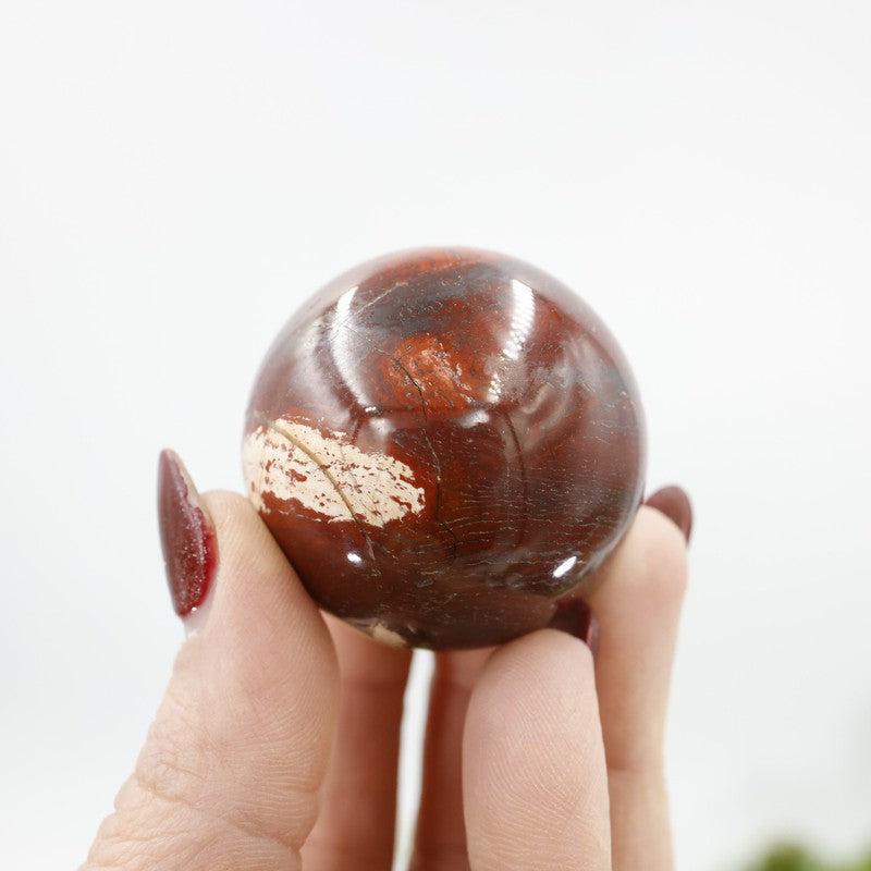 Natural Brecciated Red Jasper Spheres || Mental Clarity-Nature's Treasures