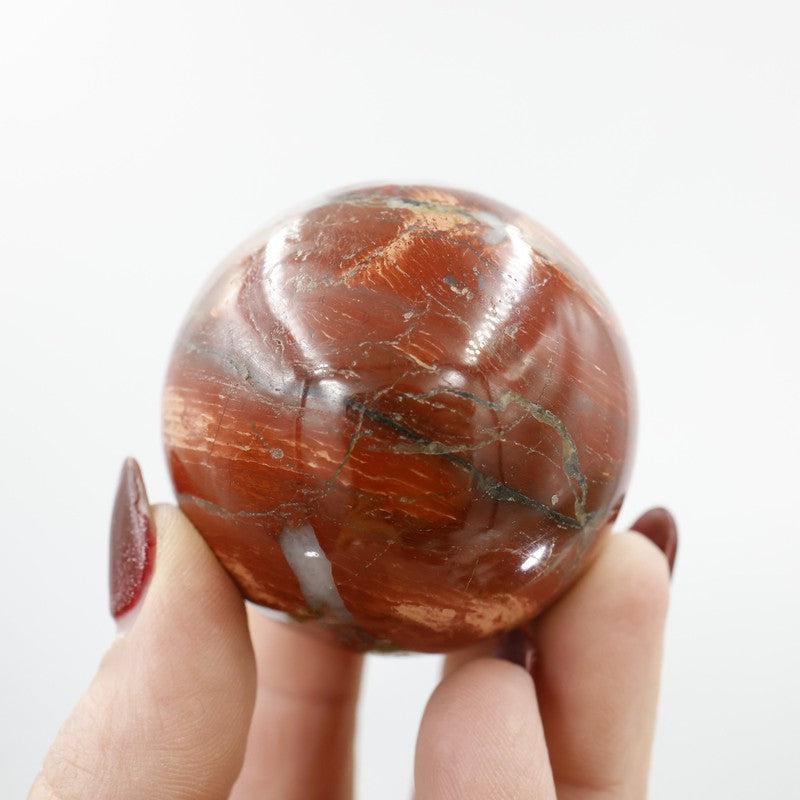 Natural Brecciated Red Jasper Spheres || Mental Clarity-Nature's Treasures