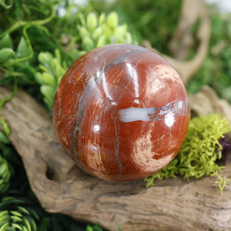 Natural Brecciated Red Jasper Spheres || Mental Clarity-Nature's Treasures