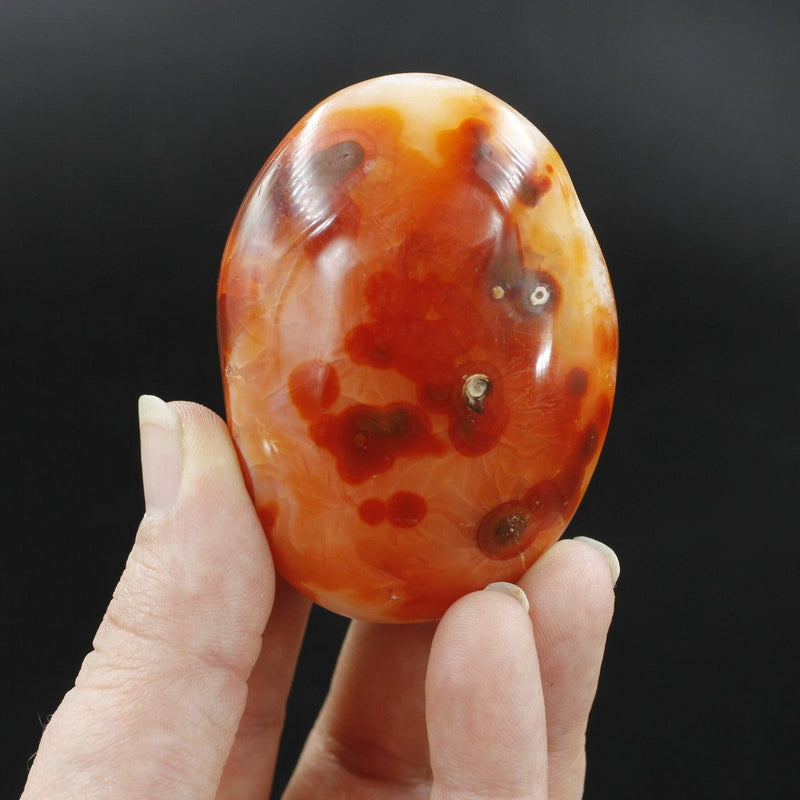Natural Carnelian Palm Stone | Polished Madagascar Crystal-Nature's Treasures