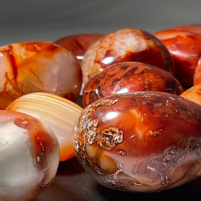 Natural Carnelian Palm Stone | Polished Madagascar Crystal-Nature's Treasures