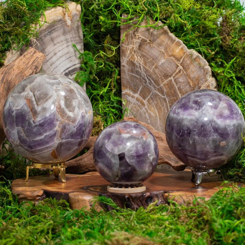 Natural Chevron Amethyst Spheres || Spiritual Awakening || Madagascar-Nature's Treasures