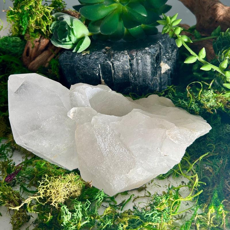 Natural Clear Quartz Cluster Tea-Light Candle Holder's || Brazil-Nature's Treasures