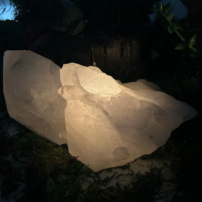 Natural Clear Quartz Cluster Tea-Light Candle Holder's || Brazil-Nature's Treasures