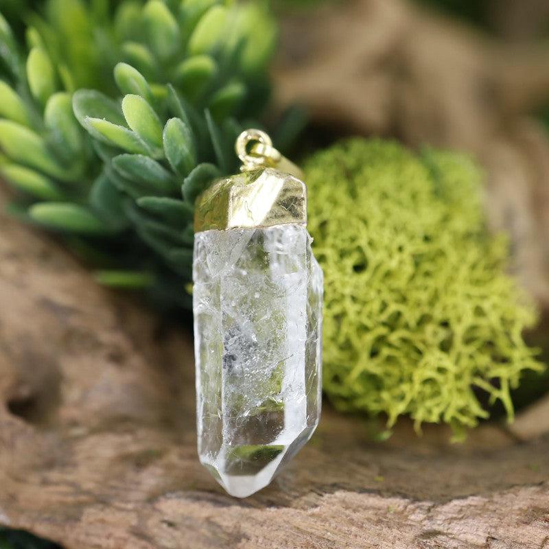 Natural Clear Quartz Point Pendants-Nature's Treasures