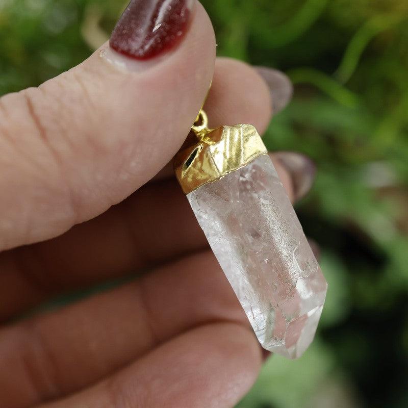 Natural Clear Quartz Point Pendants-Nature's Treasures