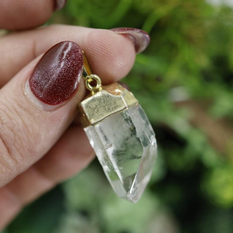 Natural Clear Quartz Point Pendants-Nature's Treasures