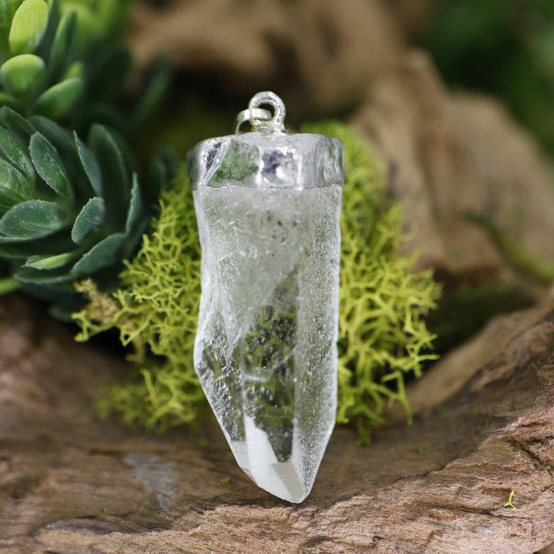 Natural Clear Quartz Point Pendants-Nature's Treasures