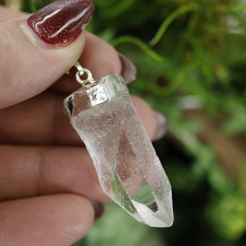 Natural Clear Quartz Point Pendants-Nature's Treasures