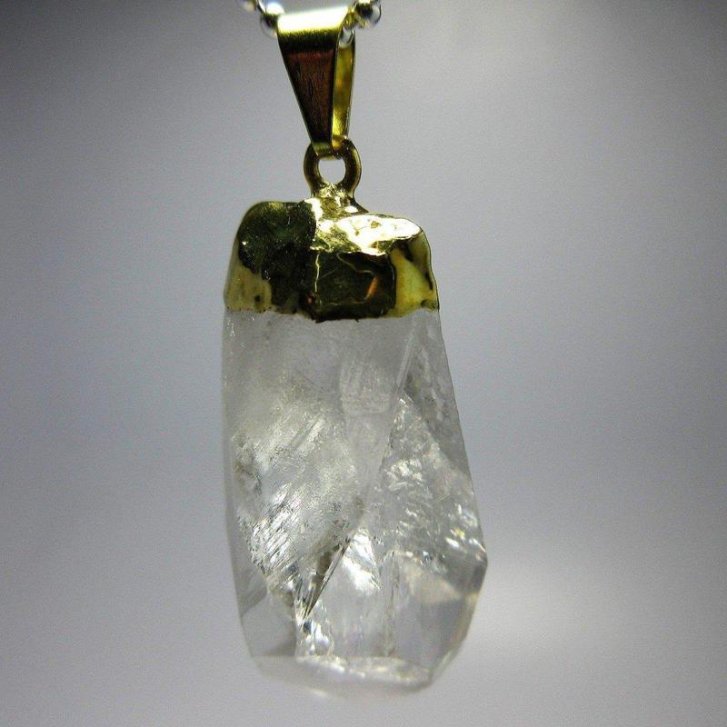 Natural Clear Quartz Point Pendants