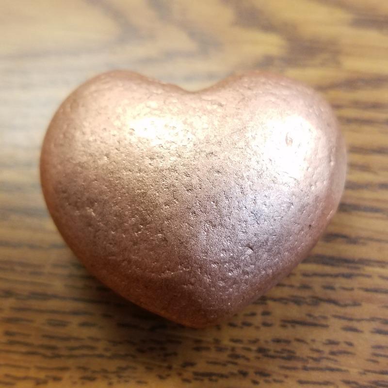Natural Copper Puff Hearts 40mm || Grounding-Nature's Treasures