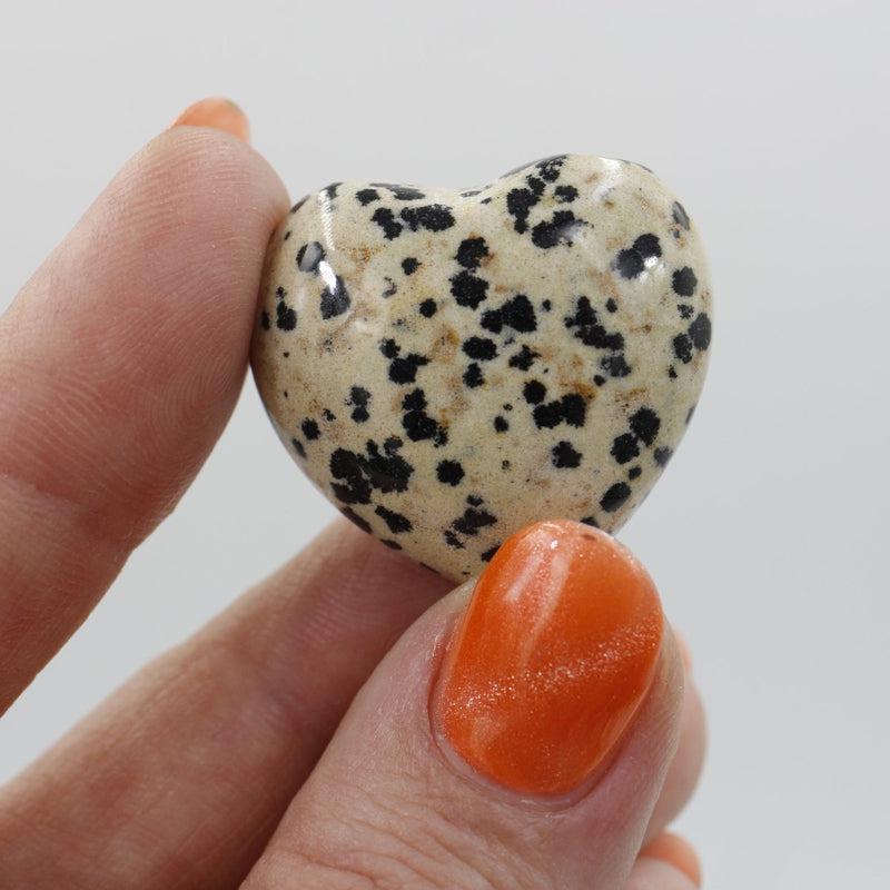 Natural Dalmatian Jasper Pocket Hearts || Protection, Grounding || Mexico-Nature's Treasures