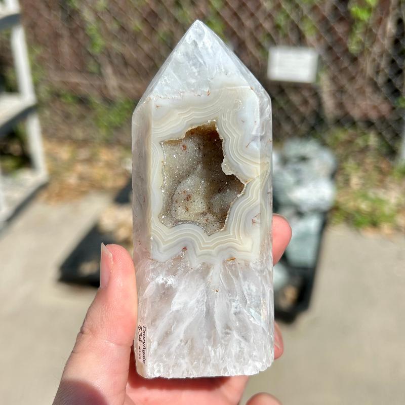 Natural Druzy Agate Tower Points || Trunk Show 2024-Nature's Treasures