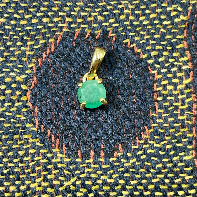 Natural Emerald Faceted Pendants | 14k Vermeil Gold | Colombia-Nature's Treasures