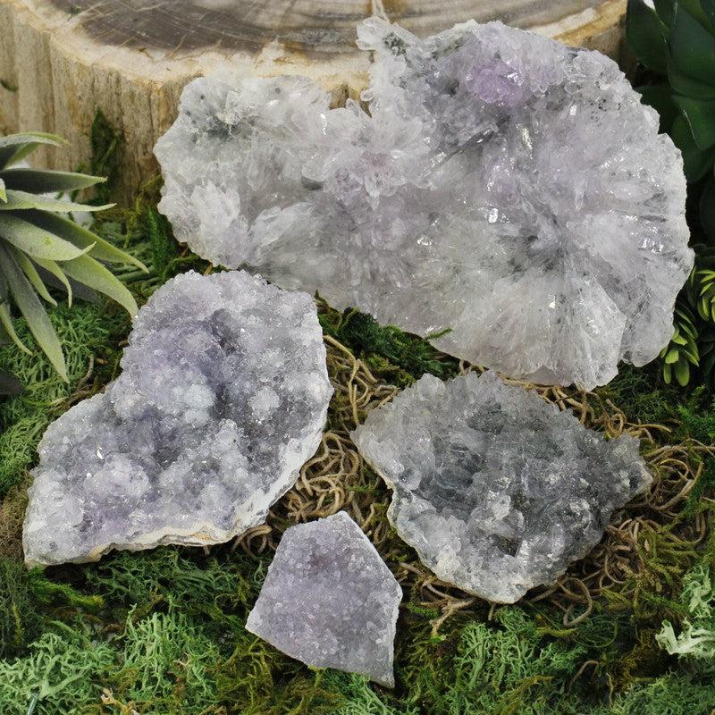 Natural Flower Amethyst Rough Clusters || Brazil || Transformation