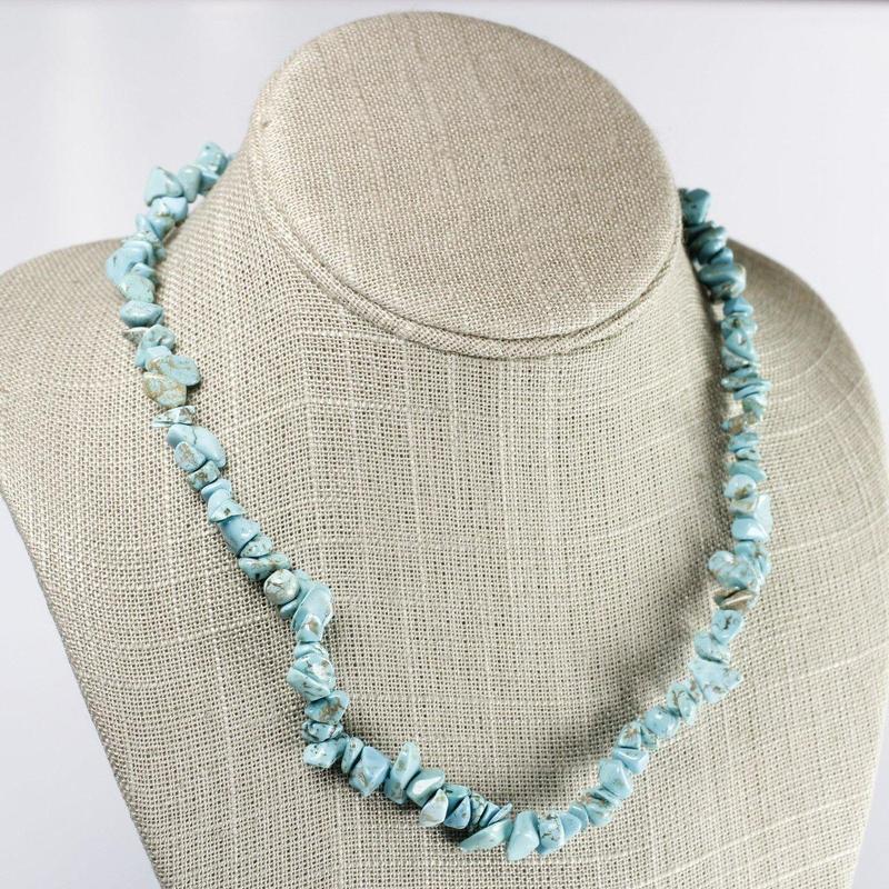 Natural Gemstone Chip Choker Necklace || Turquoise-Nature's Treasures