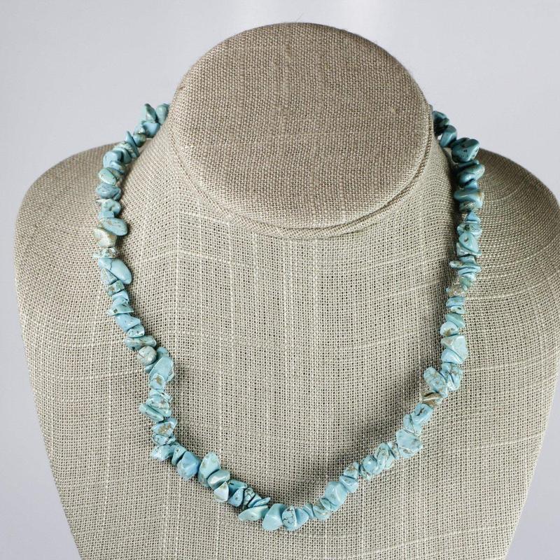 Natural Gemstone Chip Choker Necklace || Turquoise-Nature's Treasures