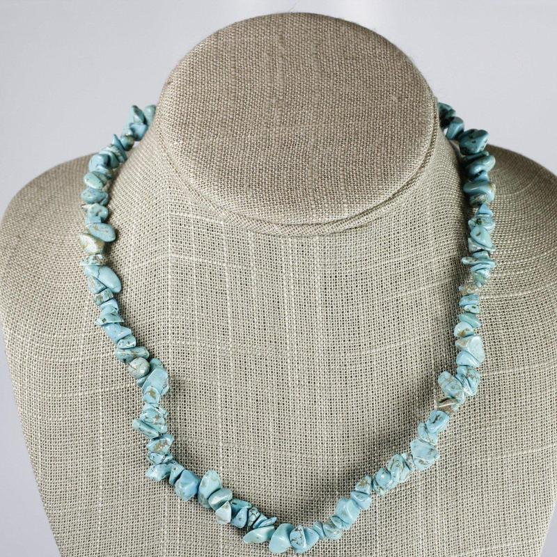 Natural Gemstone Chip Choker Necklace || Turquoise-Nature's Treasures