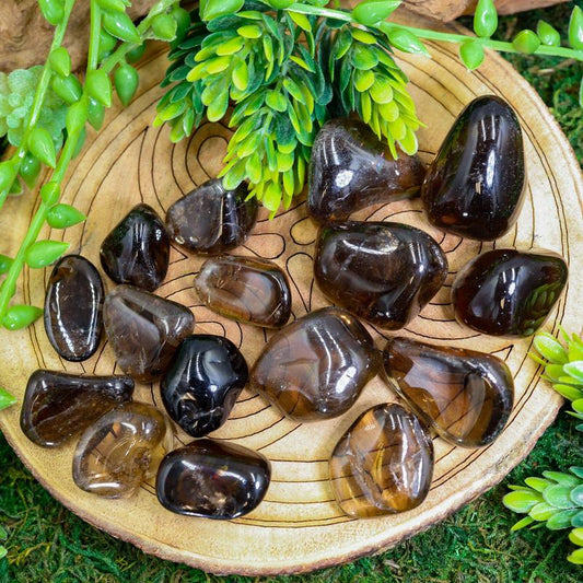 Natural Gemy Dark Smoky Quartz Polished Tumbles || || Brazil-Nature's Treasures