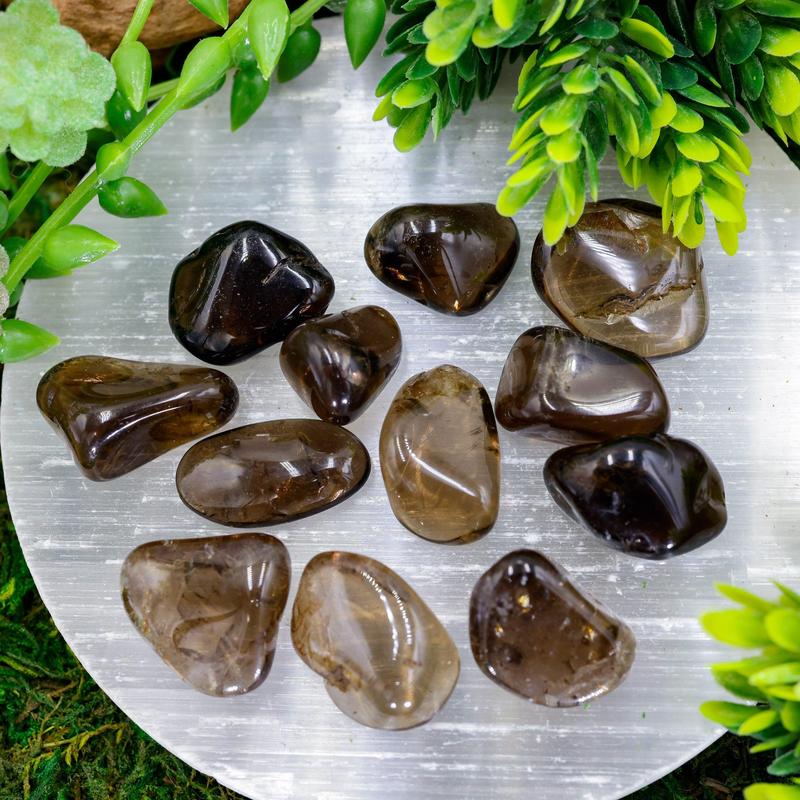 Natural Gemy Dark Smoky Quartz Polished Tumbles || || Brazil-Nature's Treasures